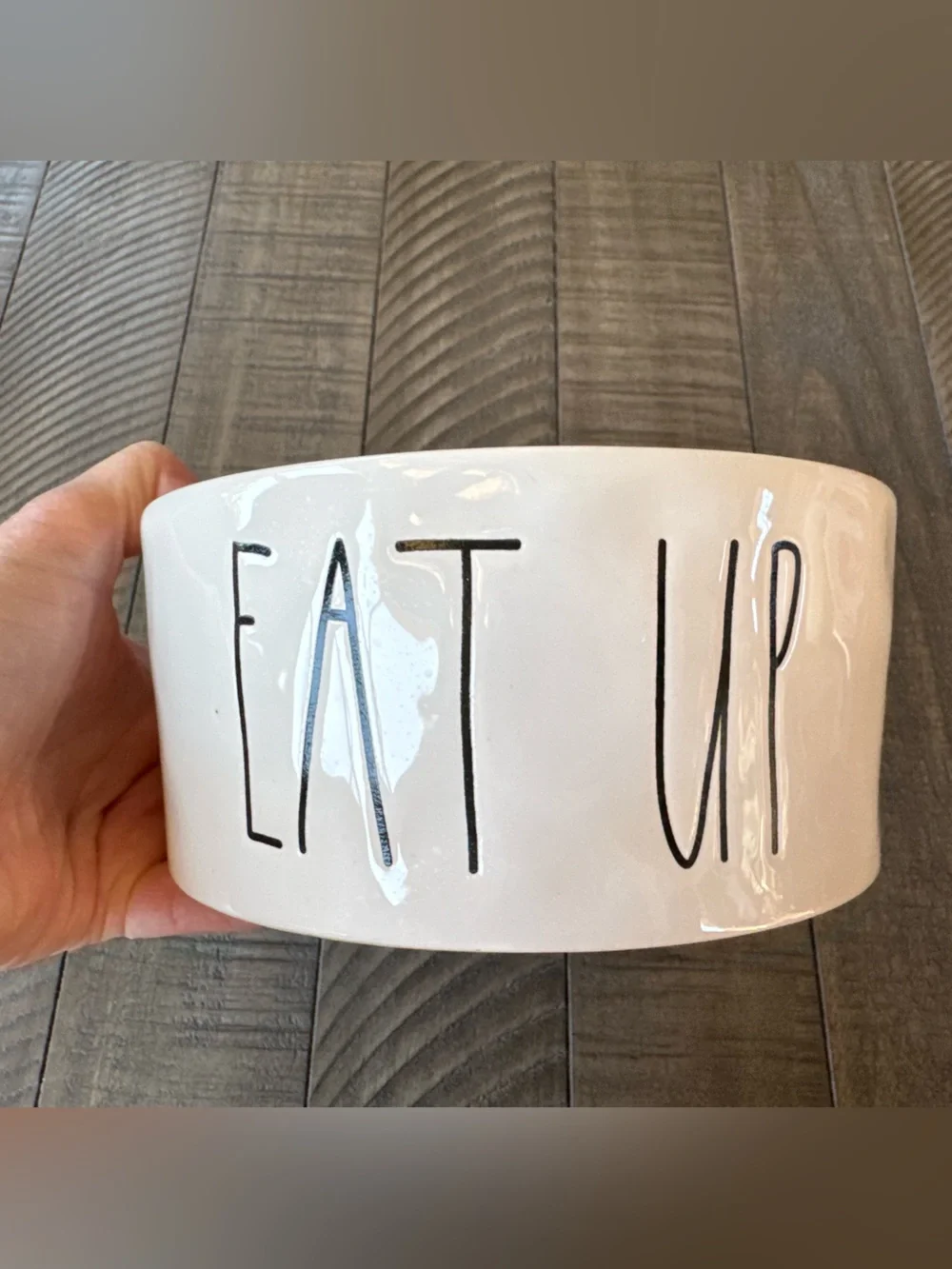 Rae Dunn Farmhouse Style Pet Dish “Eat Up”